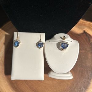 Sterling, silver necklace, and pendant